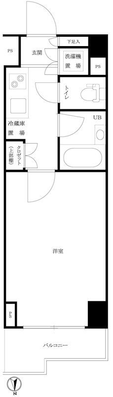 ルーブル西早稲田弐番館 606号室 間取り