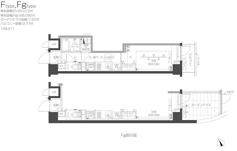 ZOOM高田馬場　WEST 108号室 間取り