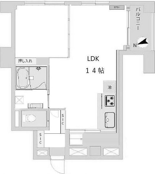 塔の山ハイツ 302号室 間取り