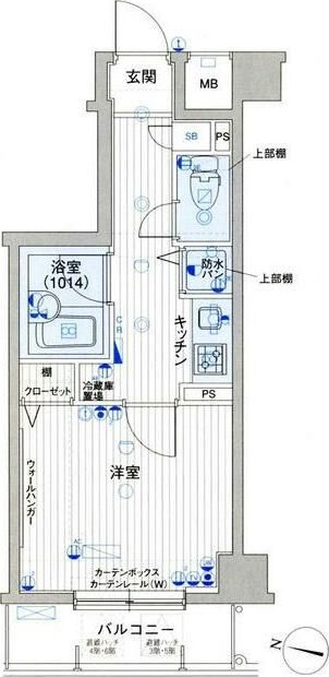 パークウェル渋谷本町 603号室 間取り