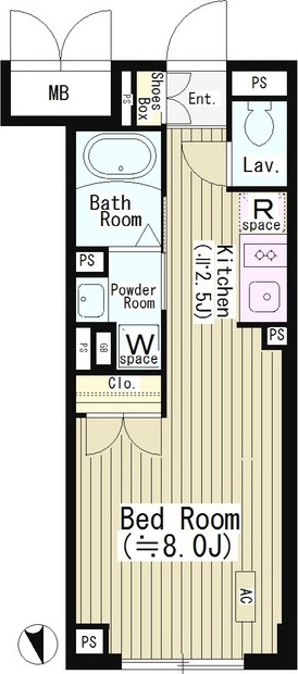 Ｃｅｎｔｅｎａｒｉｏ市谷二十騎町 307号室 間取り