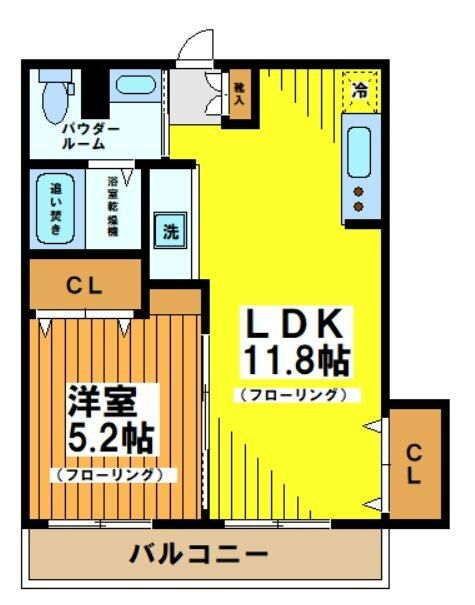 グレイシャス南台 203号室 間取り