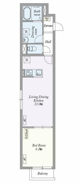 新宿ＷＥＳＴ　ＰＬＡＣＥ 203号室 間取り