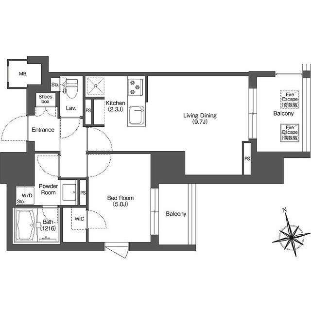 ＬＩＢＲ ＧＲＡＮＴ 西新宿 WEST 409号室 間取り