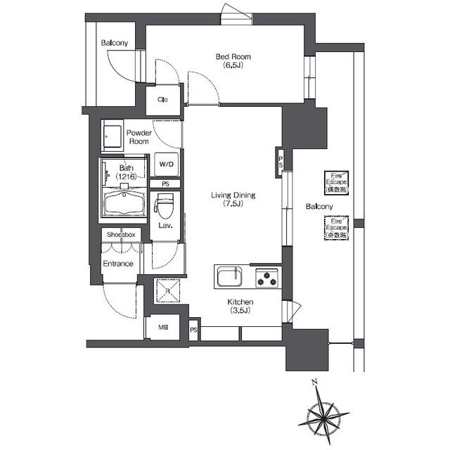 ＬＩＢＲ ＧＲＡＮＴ 西新宿 WEST 701号室 間取り