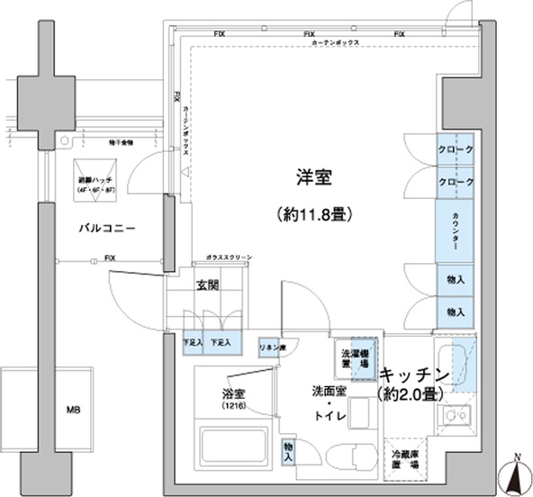 ガーデニエール砧レジデンス 208号室 間取り