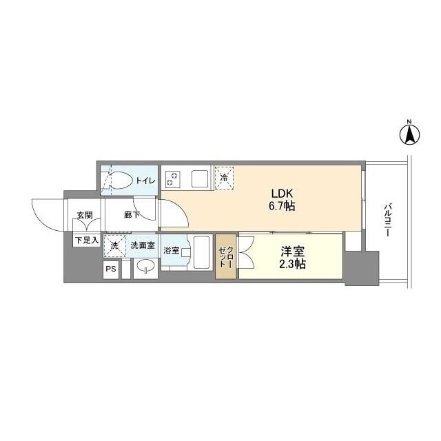 リアンシエルブルー田端 902号室 間取り