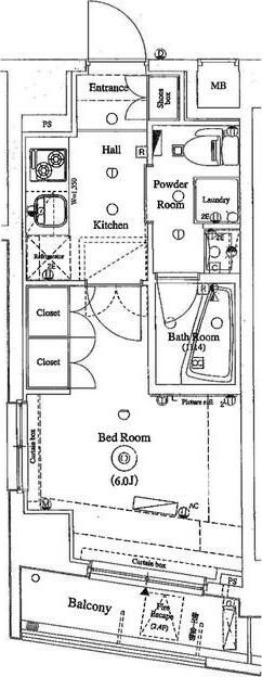 アクサス西新宿アジールコート 601号室 間取り