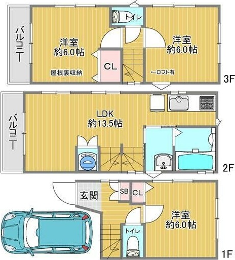 幡ヶ谷３丁目戸建 間取り