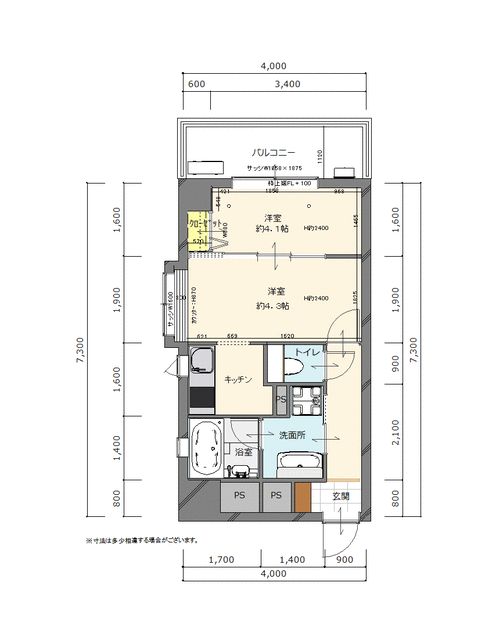 リントン亀戸 501号室 間取り
