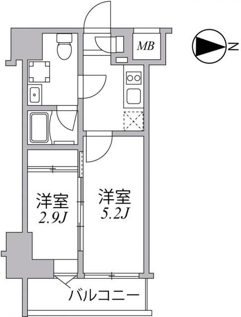 ＳＹＦＯＲＭＥ住吉 807号室 間取り