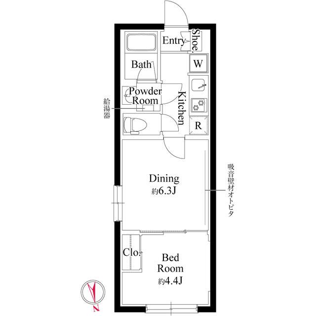 グローリオシェルト池袋Ⅴ 301号室 間取り