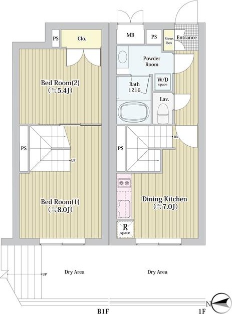 ラペルラ世田谷赤堤 105号室 間取り