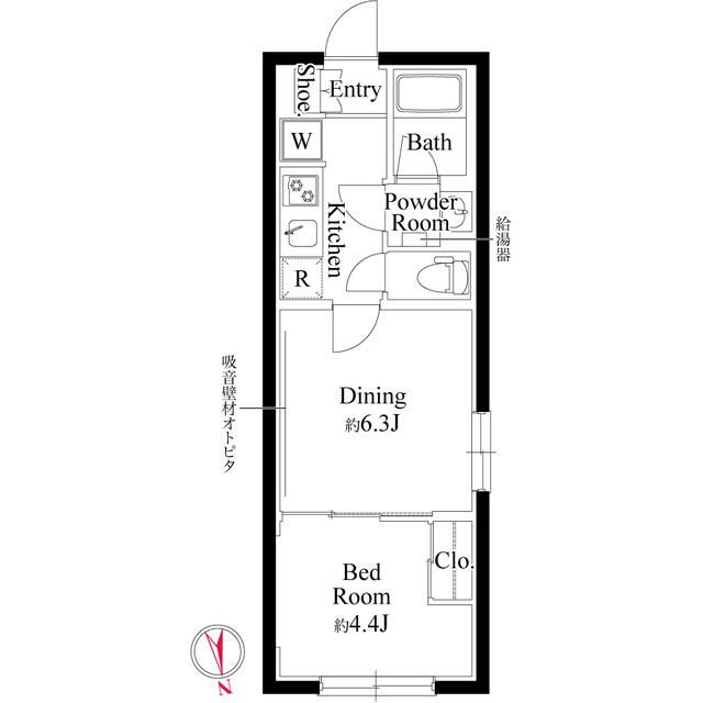 グローリオシェルト池袋Ⅴ 302号室 間取り