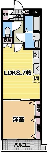 グランドパレス田町 516号室 間取り