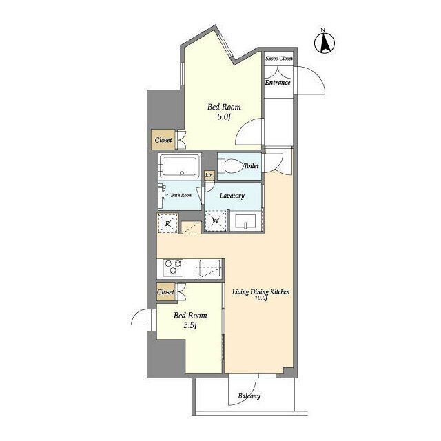 ＬａＳａｎｔｅ　上野 1201号室 間取り