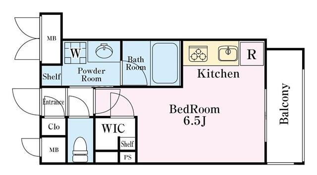 Ｂ　ＣＩＴＹ　ＡＰＡＲＴＭＥＮＴ　ＳＨＩＮＪＵＫＵ　ＮＷ 307号室 間取り