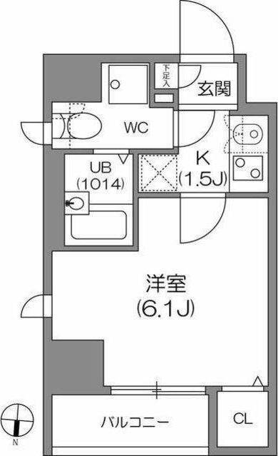 アジールコート中野坂上 801号室 間取り