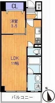 ＡＲＩＳＡ　ＣＯＵＲＴ（アリーサコート） 603号室 間取り
