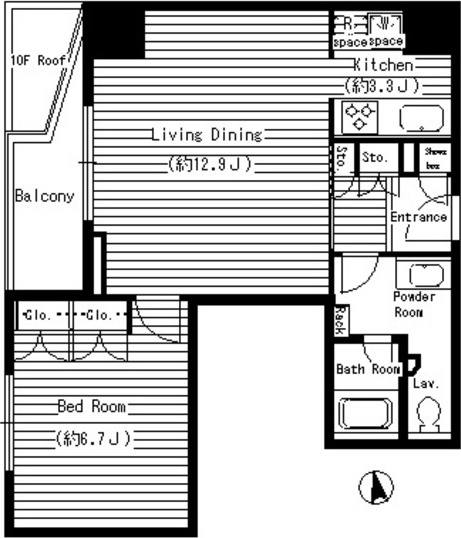 レガーロ西早稲田 間取り図