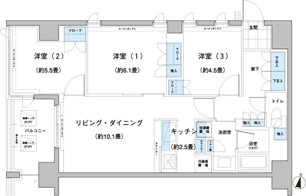 ガーデニエール砧レジデンス 217号室 間取り