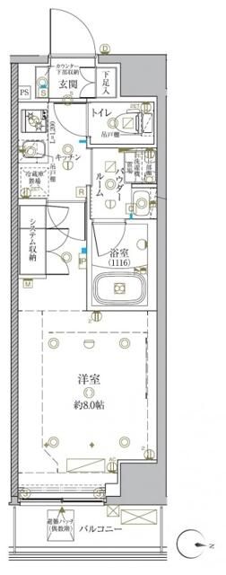 クレイシア新宿中落合 202号室 間取り