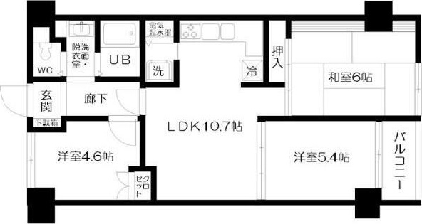 シティハウス西大久保 1202号室 間取り