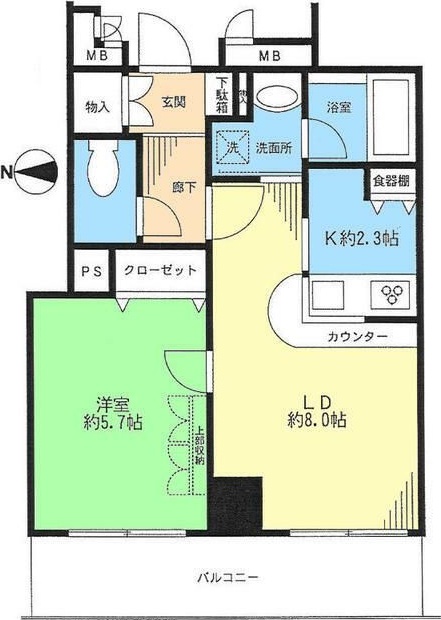 ヴィルヌーブ文京千駄木 204号室 間取り