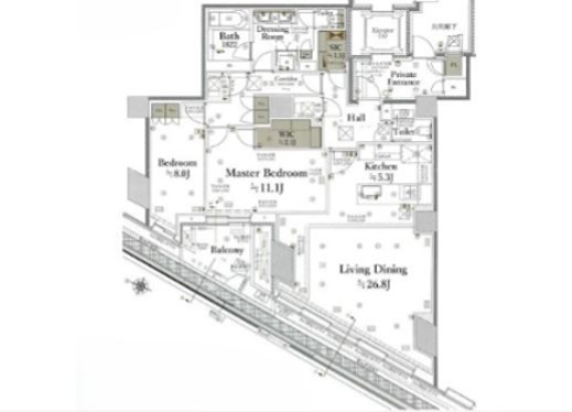プラウド神宮前 間取り図
