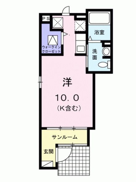 ピースフルⅡ 101号室 間取り