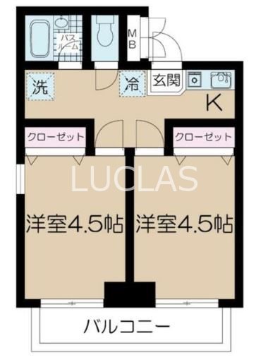 アムール戸山 303号室 間取り