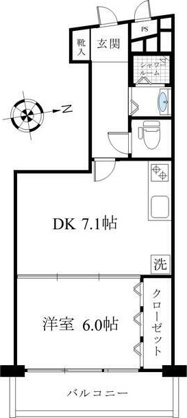 トキワパレス 1306号室 間取り