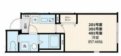 ベルシードステアー武蔵関 201号室 間取り