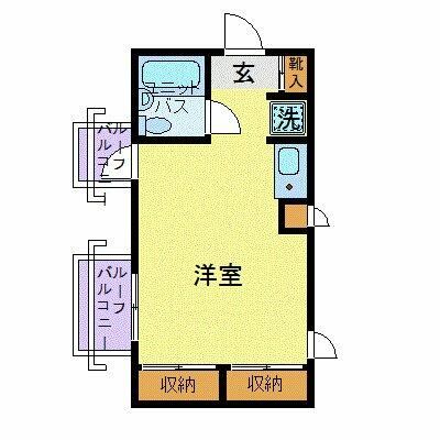 スカイコート新中野 501号室 間取り