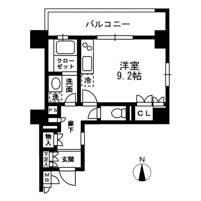 レジディア中落合Ａ棟 205号室 間取り