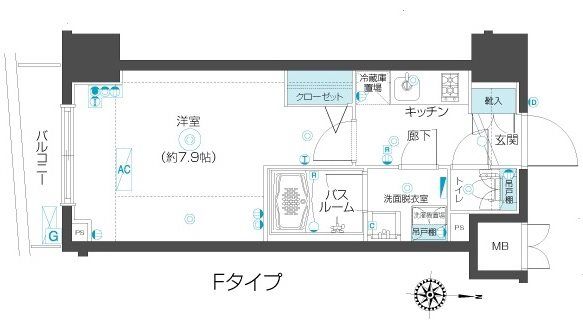 ＺＯＯＭ市谷本村町 306号室 間取り