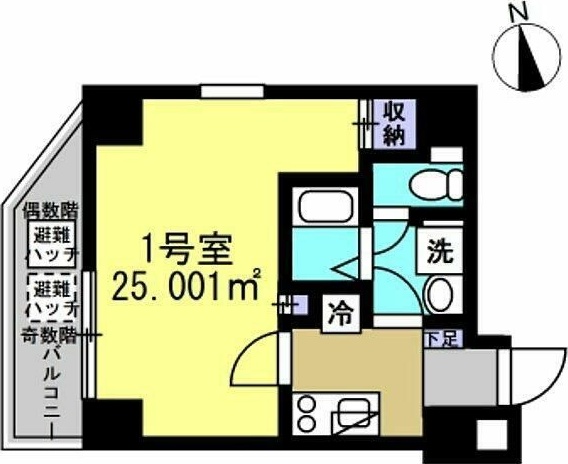 プラトリエ北新宿 701号室 間取り
