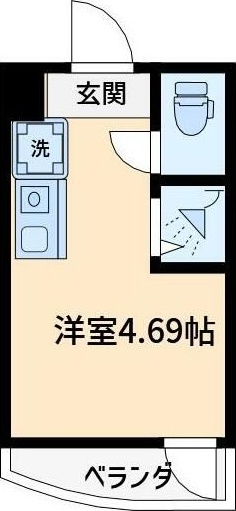 Ｃｕｂｅ　Ｋａｎａｍａｃｈｉ　Ｖ 307号室 間取り