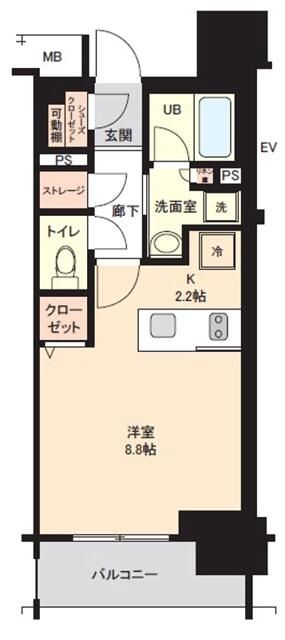 イニシア新宿早稲田 1102号室 間取り