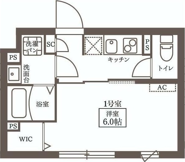 ＰＲＡＴＩＱＵＥ　Ｙｏｙｏｇｉ 301号室 間取り