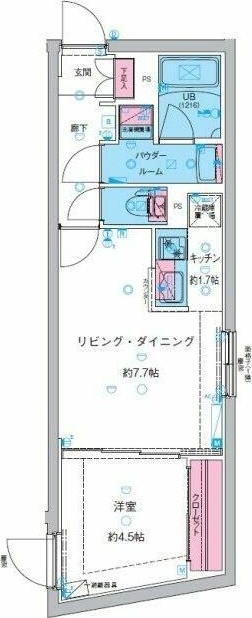 ＧＥＮＯＶＩＡ池袋 102号室 間取り