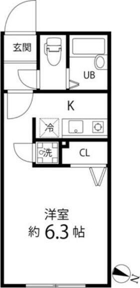 Ｂｒａｎｃｈｅ笹塚 402号室 間取り
