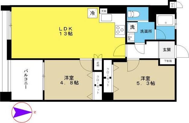 目白ビル 602号室 間取り