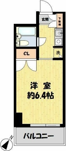 コスモ亀有Ⅴ 1304号室 間取り