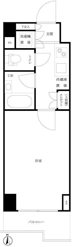 ルーブル西早稲田弐番館 702号室 間取り