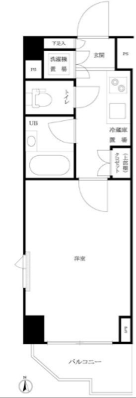ルーブル西早稲田弐番館 705号室 間取り