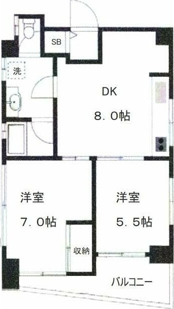 パレジュトー 1001号室 間取り