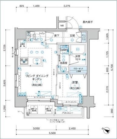 リヴァプール東池袋 601号室 間取り