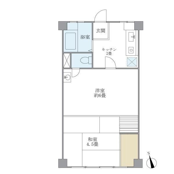 浅川コーポ 106号室 間取り