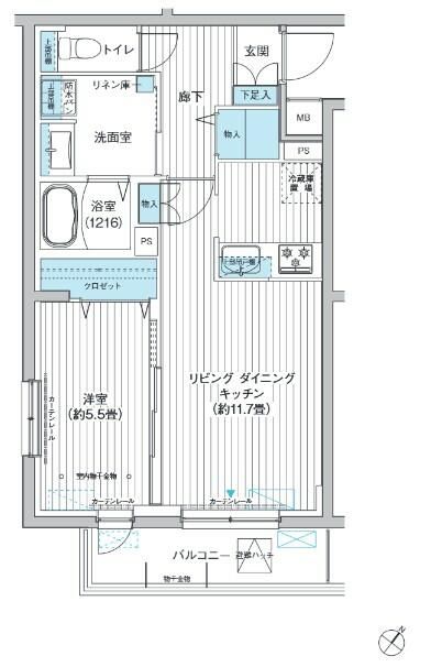 クラルテラセ新宿富久 403号室 間取り